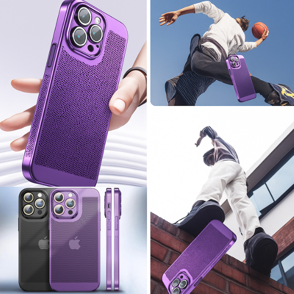 Case Ultra Glass Slim Para iPhone – Dissipação de Calor + Galvanoplastia Premium