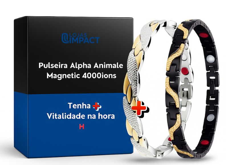 Pulseira Magnética  Alpha Animale 4000ions - Exclusiva