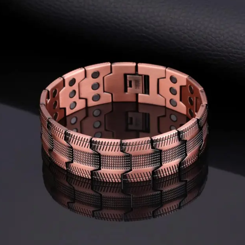 Pulseira Magnética Vitalis™- Cobre Vintage 3X Força alivia as dores