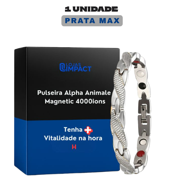 Pulseira Magnética  Alpha Animale 4000ions - Exclusiva