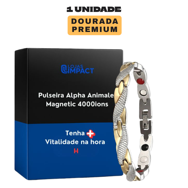 Pulseira Magnética  Alpha Animale 4000ions - Exclusiva
